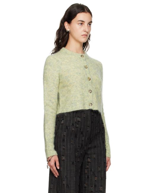 Acne Multicolor Green Brushed Cardigan