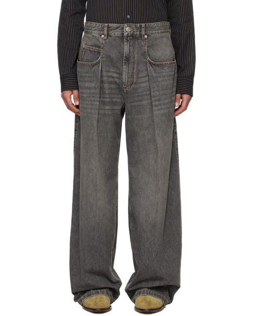 Isabel Marant Black Gray Janael Jeans for men