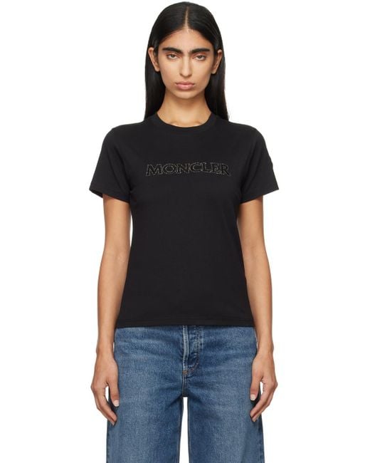 Moncler Black Maglia Manica Corta T-Shirt