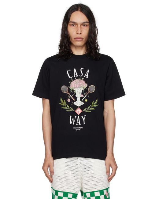 Casablancabrand Ssense Exclusive Black Casa Way T-shirt for men