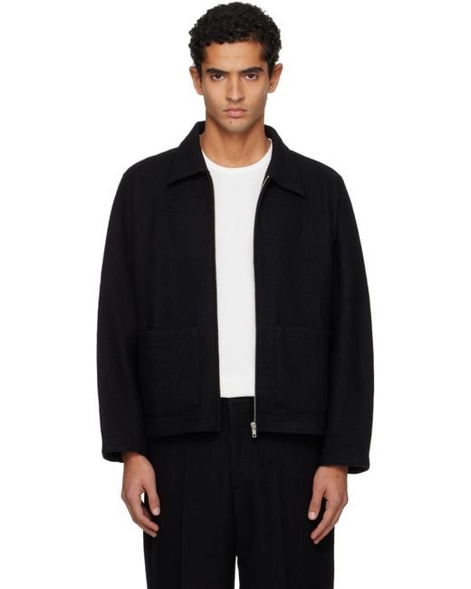 Lady White Co. Black Loma Blouson Jacket for men