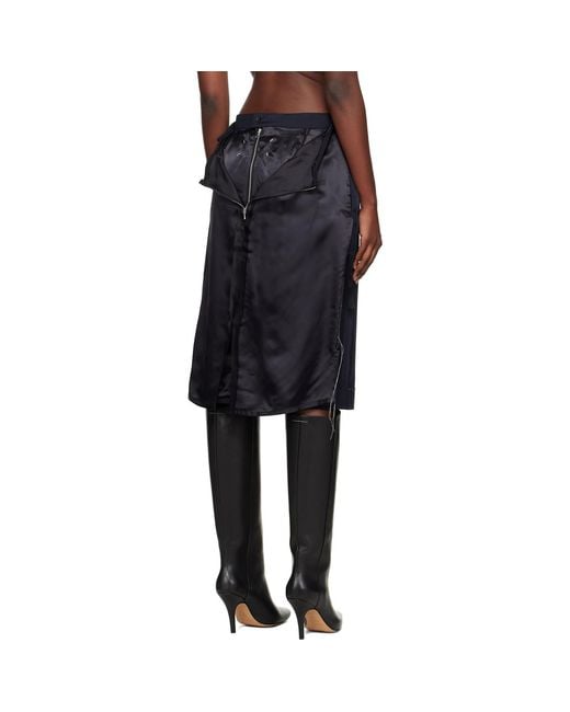 Maison Margiela Blue Reverse Midi Skirt