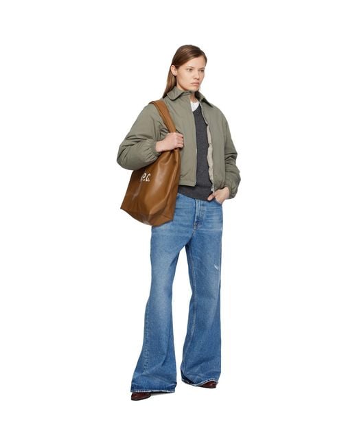 A.P.C. Brown Tan Ninon Tote