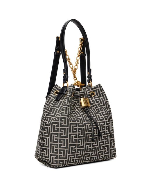 Balmain Black Pulse Monogram Jacquard Backpack