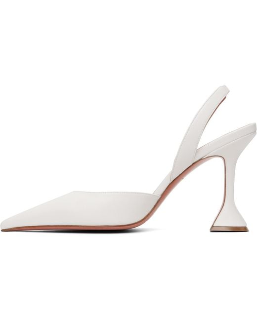 AMINA MUADDI White Holli Sling 95 Heels