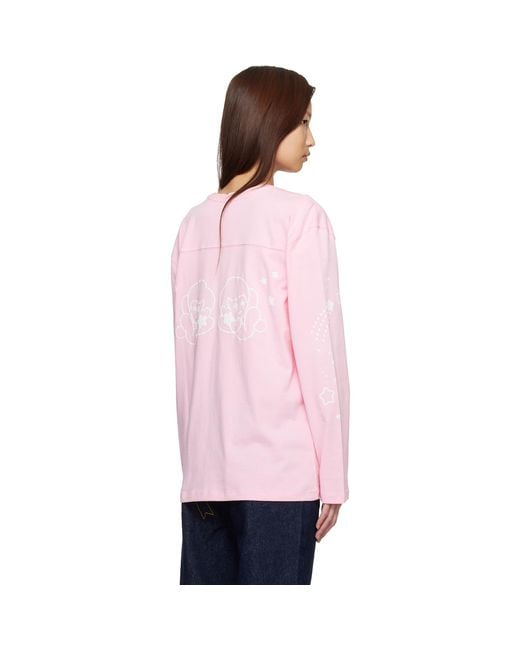 Sandy Liang Pink Princeton Long Sleeve T-Shirt