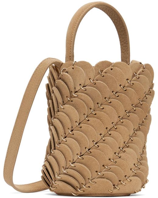 Rabanne Brown Small Bucket Paco Tote