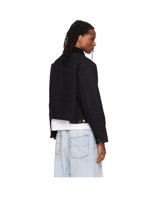 Vetements Black Cut-Up Workwear Jacket for men