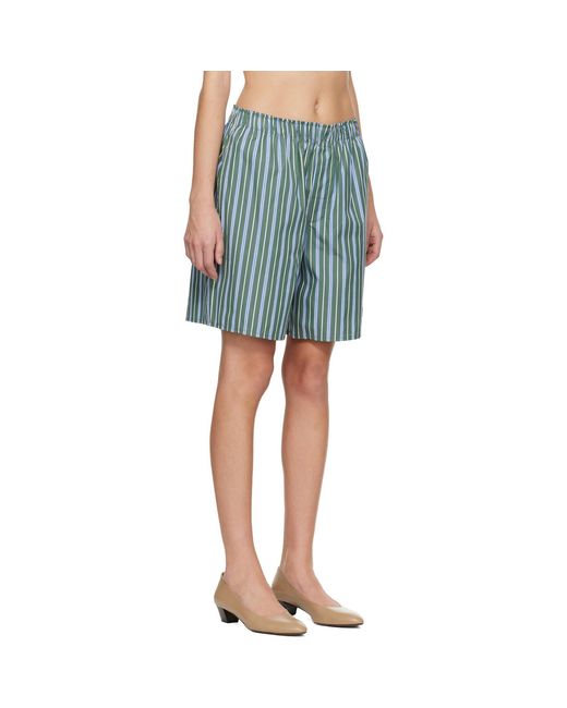HOMMEGIRLS Blue Long Boxer Shorts