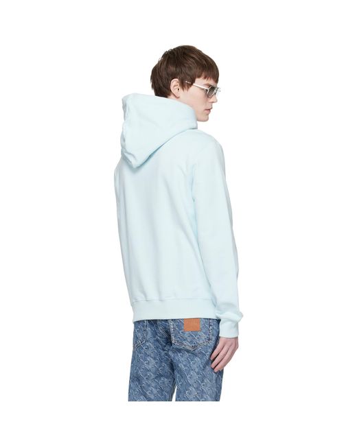 Lanvin Blue Lunar Year Horse Hoodie for men