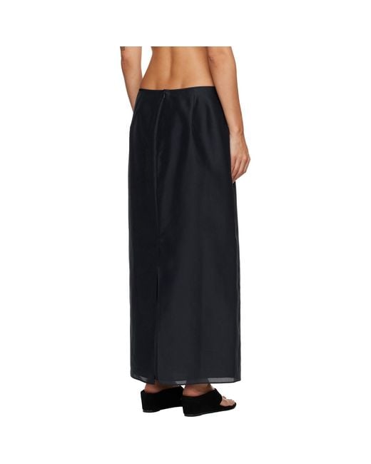 LE17SEPTEMBRE Black Sheer Structured Midi Skirt