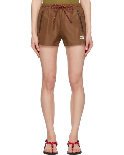 Miu Miu Multicolor Technical Fabric Shorts