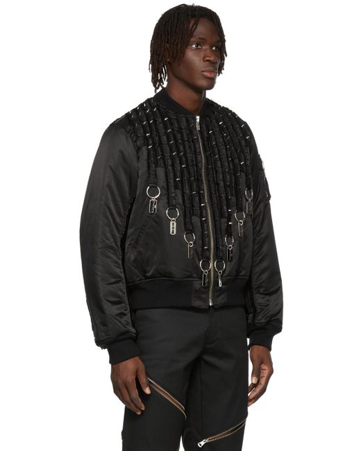 Kidill Frill Spike Ma1 Bomber Jacket in Black for Men | Lyst Australia