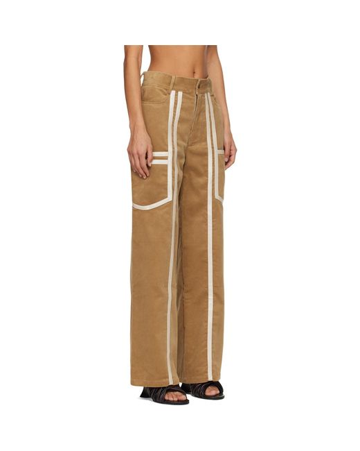 Stanley Raffington Natural Corduroy Trousers
