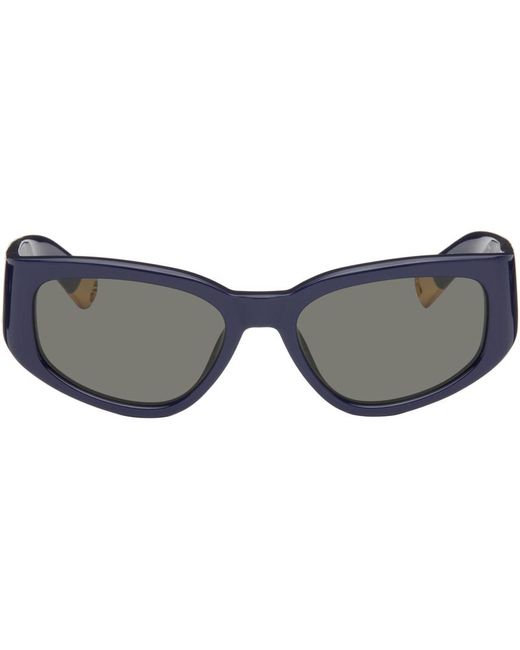Lunettes de soleil 'les lunettes gala' bleu marine Jacquemus pour homme en coloris Black