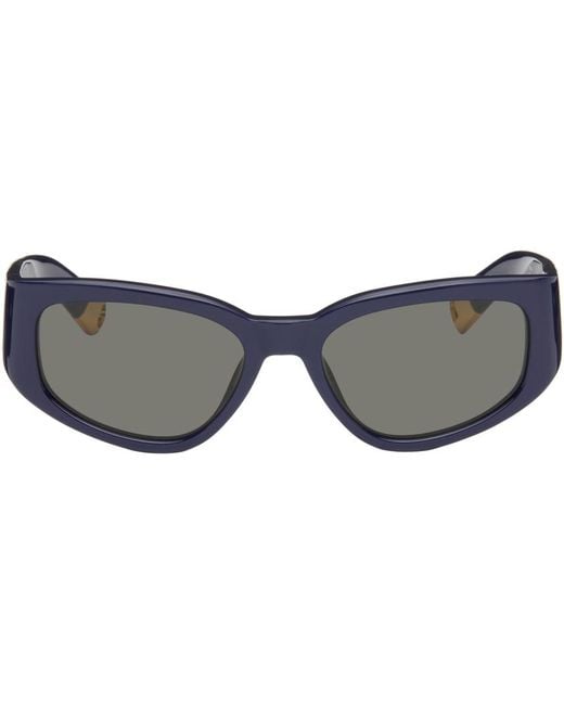 Jacquemus Black Navy 'les Lunettes Gala' Sunglasses for men