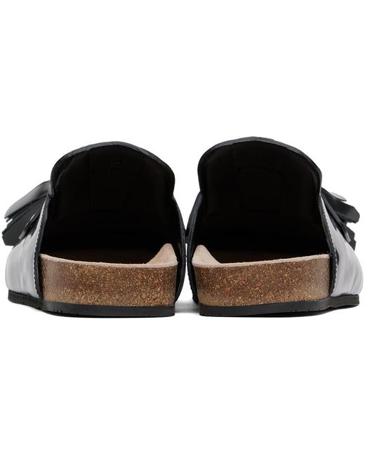 Black tassel mules hot sale