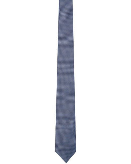 Cravate bleue en soie à motif en tissu jacquard Zegna pour homme en coloris Black