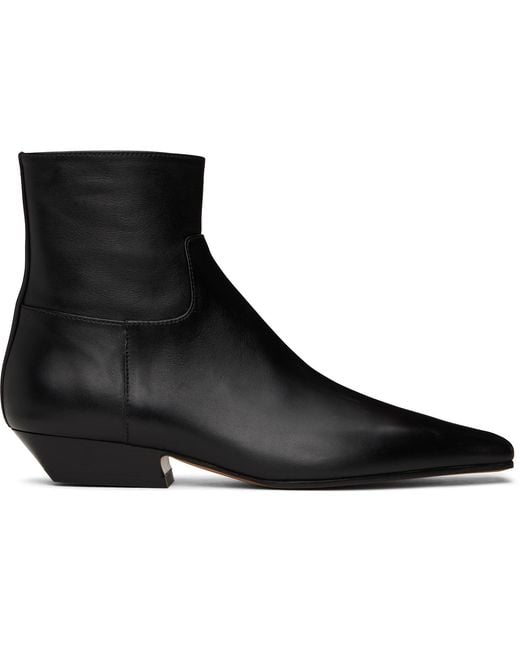 Khaite Black Marfa Ankle Boots