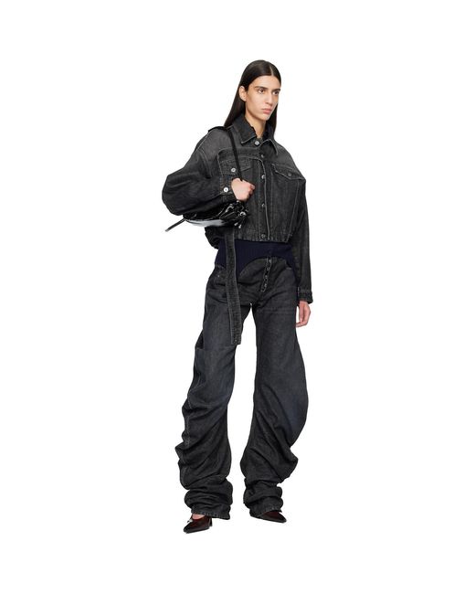 DIESEL Black Scrunch-D Shoulder S Bag