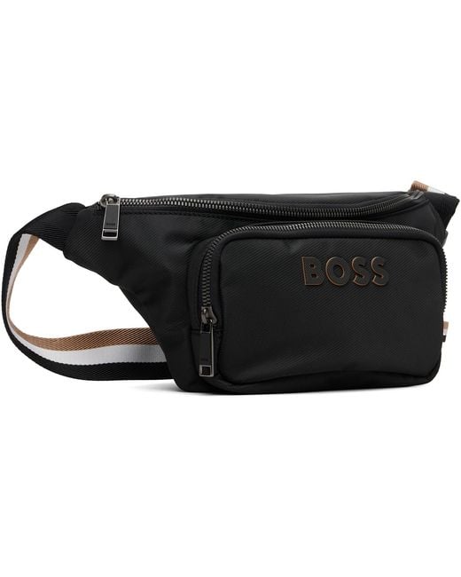 Boss Black Twill Belt Bag for men