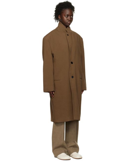 Lemaire Black Brown Chesterfield Coat