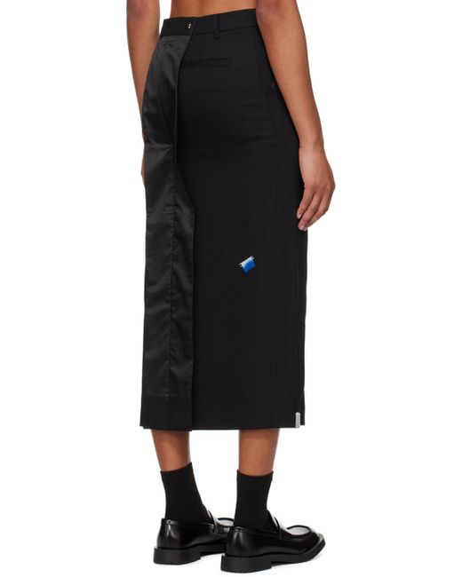 Adererror Black Rogat Midi Skirt