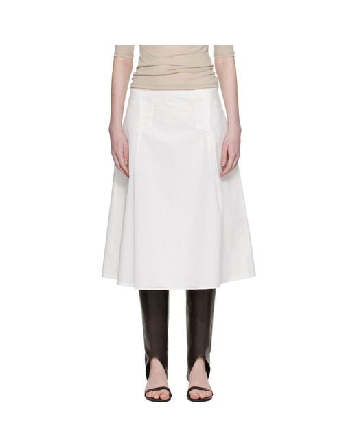 Paloma Wool White Dimi Midi Skirt