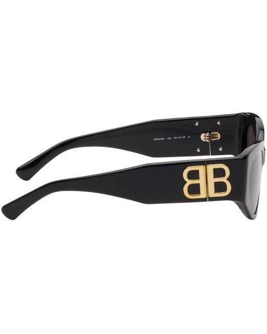 Balenciaga Black Bossy Round Af Sunglasses for men