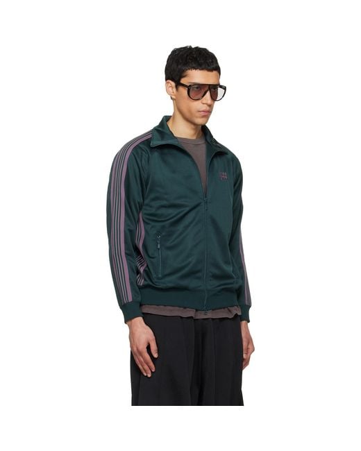 Needles Blue Poly Smooth Track Jacket for men