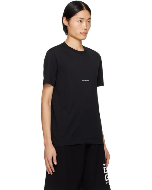T-shirt noir à logo imprimé Givenchy pour homme en coloris Black