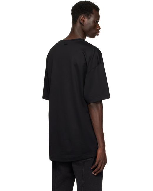 メンズ Mugler ブラック Velvet Star Tシャツ Black