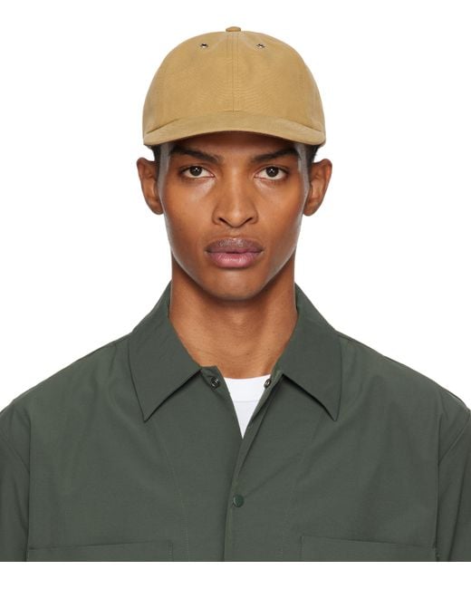 Norse Projects Green Tan Canvas 6-Panel Cap for men