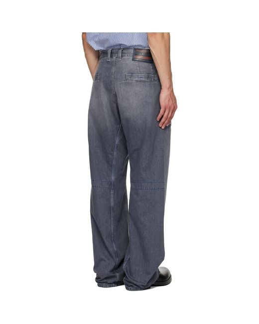 DIESEL Blue Relaxed D-Zeta Jeans for men
