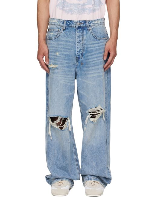 Ksubi Blue Maxx Striker Trashed Jeans for men