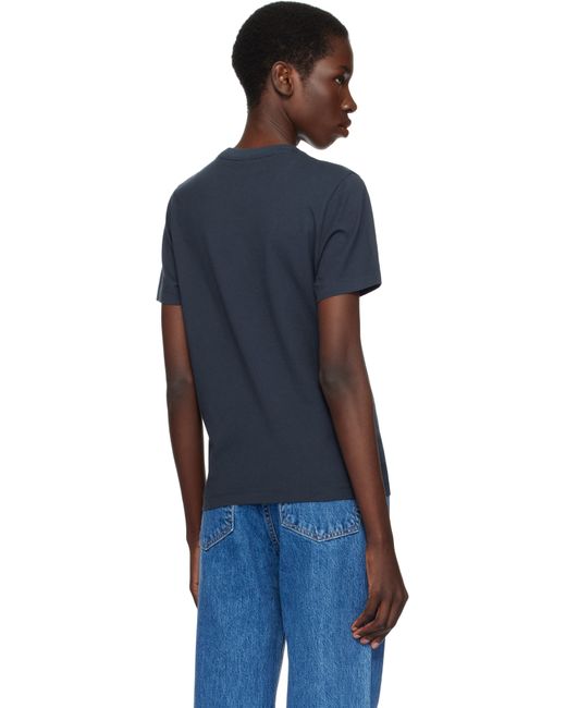 Maison Kitsuné ネイビー フォックスヘッド パッチ レギュラー Tシャツ Blue