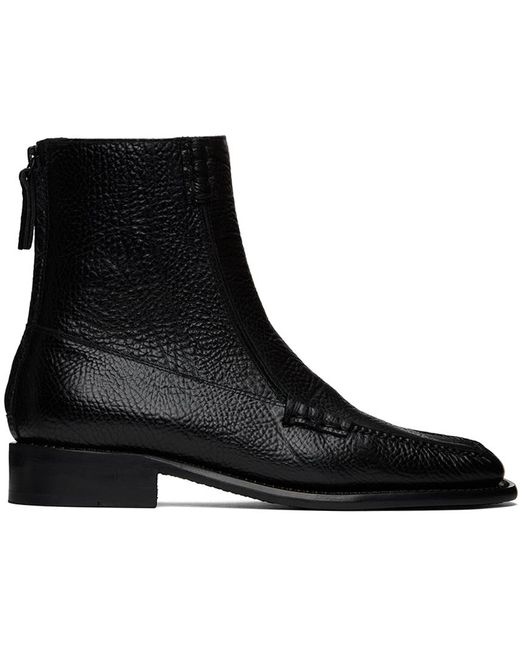 Hereu Black Quadra Grainy Boots for men
