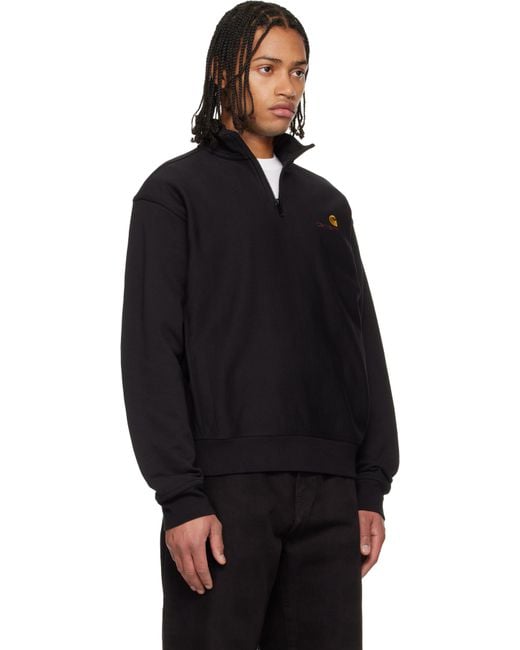 Carhartt Black Half Zip American Script Sweatshirt for men