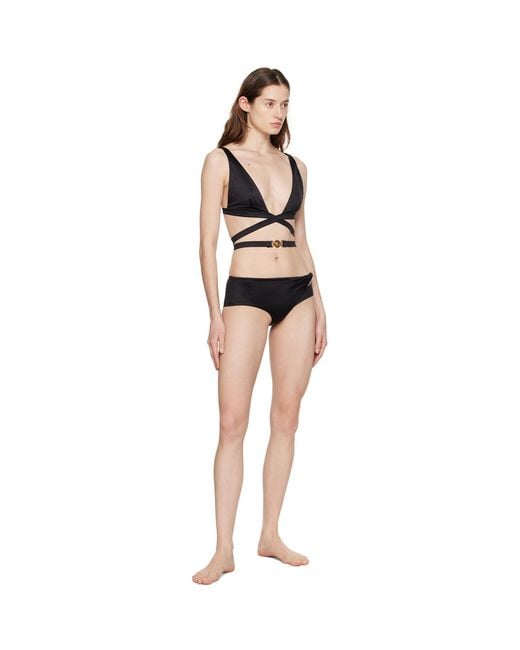 Versace Black Belize Bikini Bottom