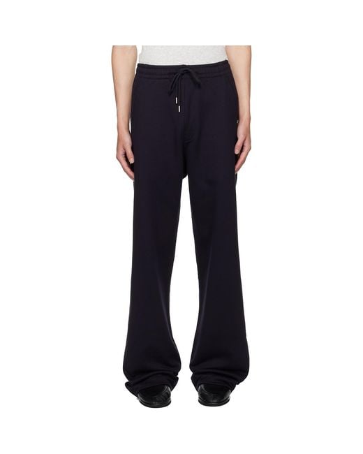 Dries Van Noten Blue Drawstring Sweatpants for men