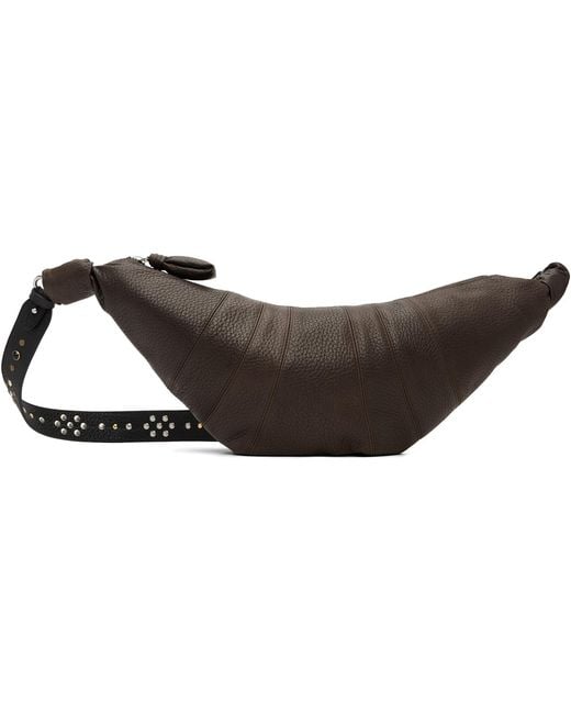 Lemaire Black Western Studs Medium Croissant Bag