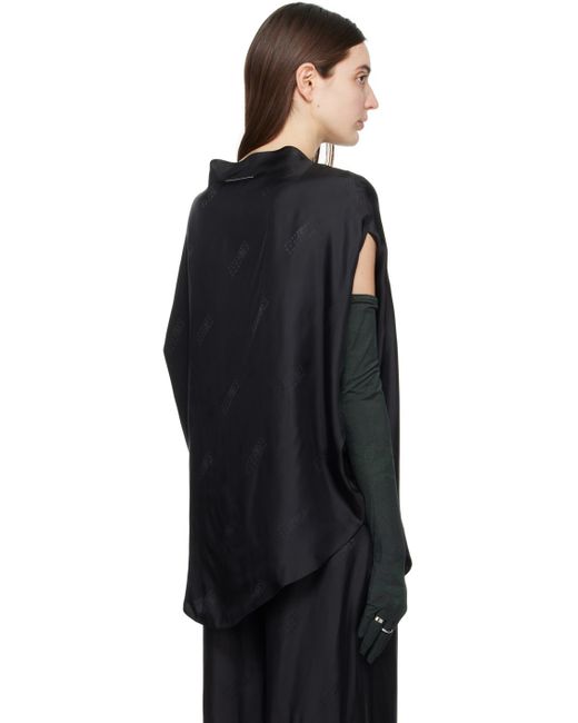 MM6 by Maison Martin Margiela Black Boat Neck Blouse