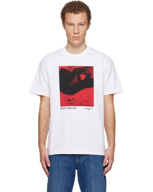 Givenchy White Regular Fit T-Shirt for men