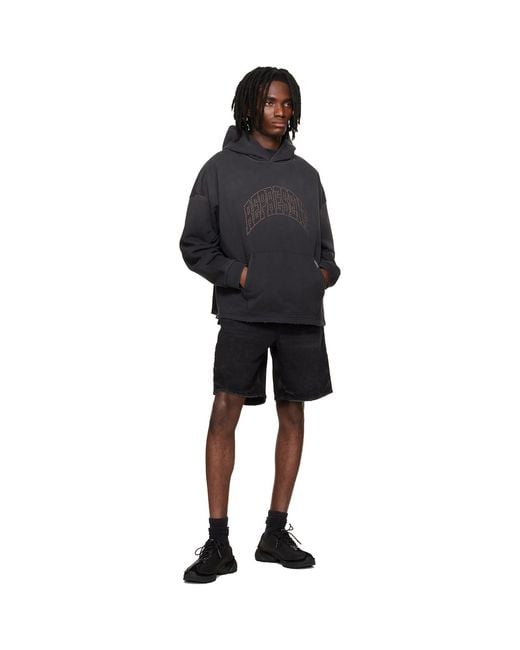Represent Black R10T Tailored Denim Shorts for men