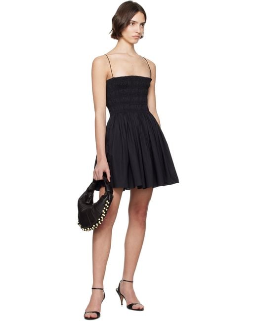 Matteau Black Shirred Bodice Minidress