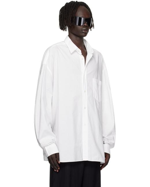 Acne White Button-Up Shirt for men