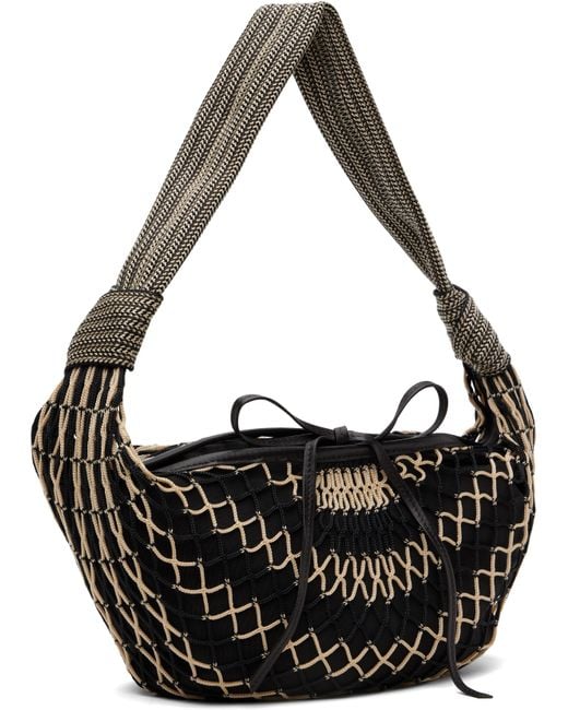 Lemaire ベージュ＆ブラック Fortune Croissant Filt バッグ Black