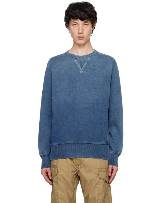 Pull Molletonné En Jersey Bouclette RRL pour homme en coloris Blue