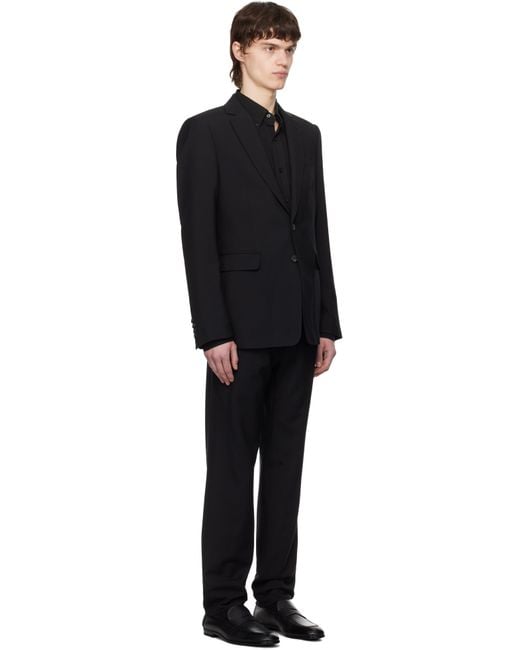 Dries Van Noten Black Single-Breasted Suit for men