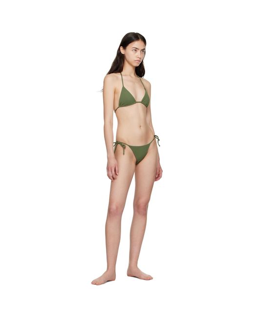 Matteau Multicolor Khaki String Bikini Bottom